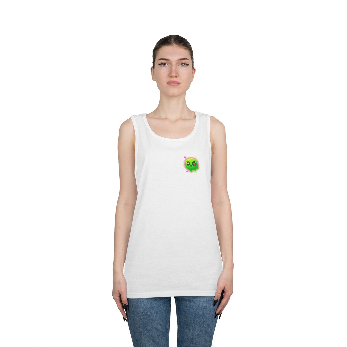 Cute Cartoon Glow-in-the-Dark Tank Top, Summer Outfit, LGBTQ+ Pride Wear, Festival Attire, Funny Gift for Teens, Casual Wear