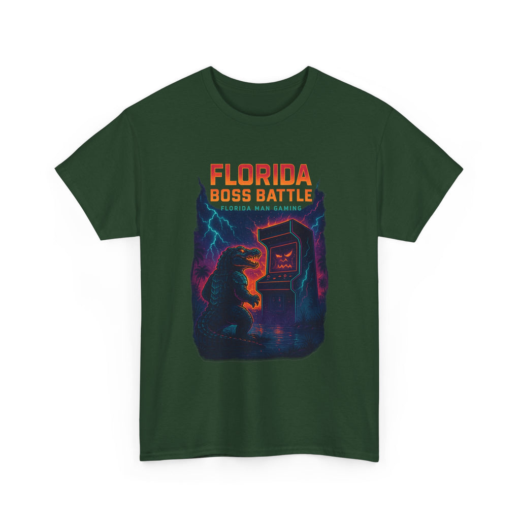 Florida Boss Battle Tee - Unisex Gaming Shirt, Retro Video Game T-Shirt, Gift for Gamers, Cool Casual Wear, Unique Graphic Tee