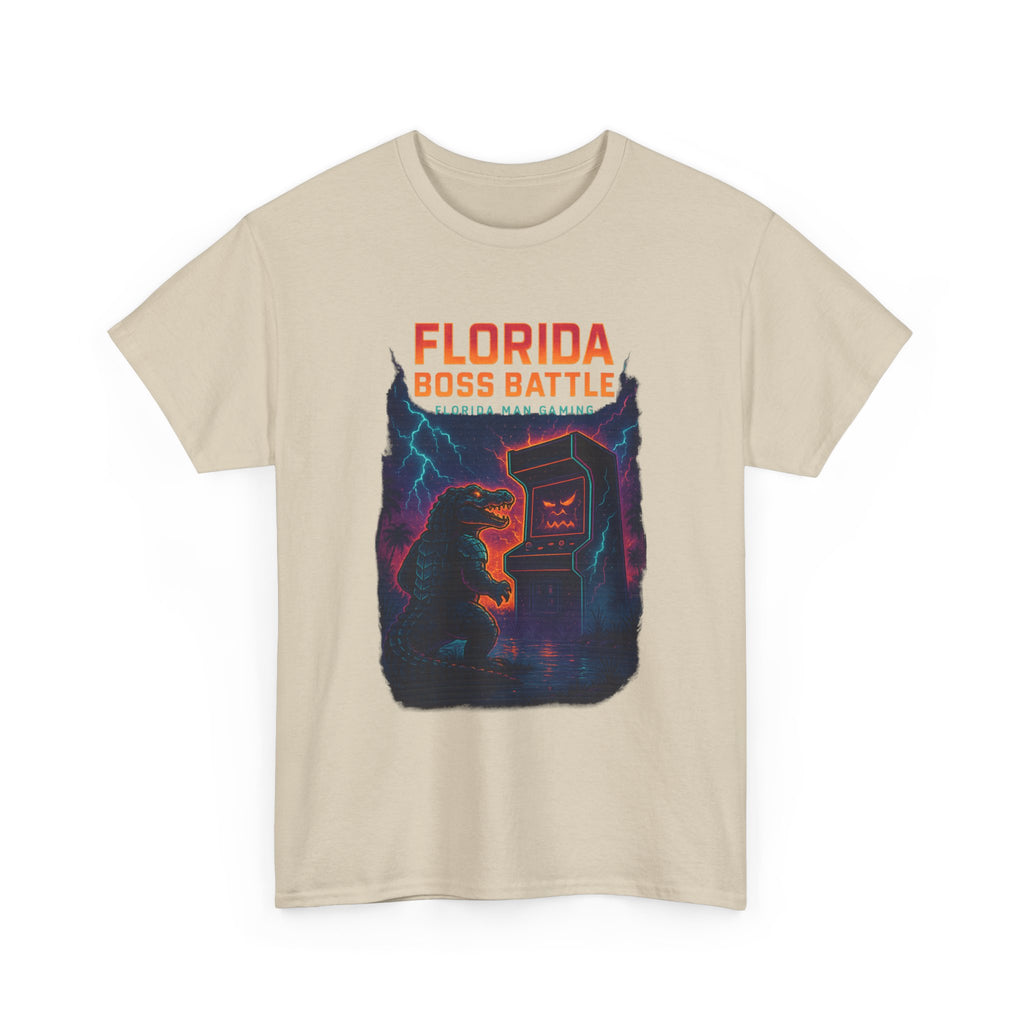 Florida Boss Battle Tee - Unisex Gaming Shirt, Retro Video Game T-Shirt, Gift for Gamers, Cool Casual Wear, Unique Graphic Tee