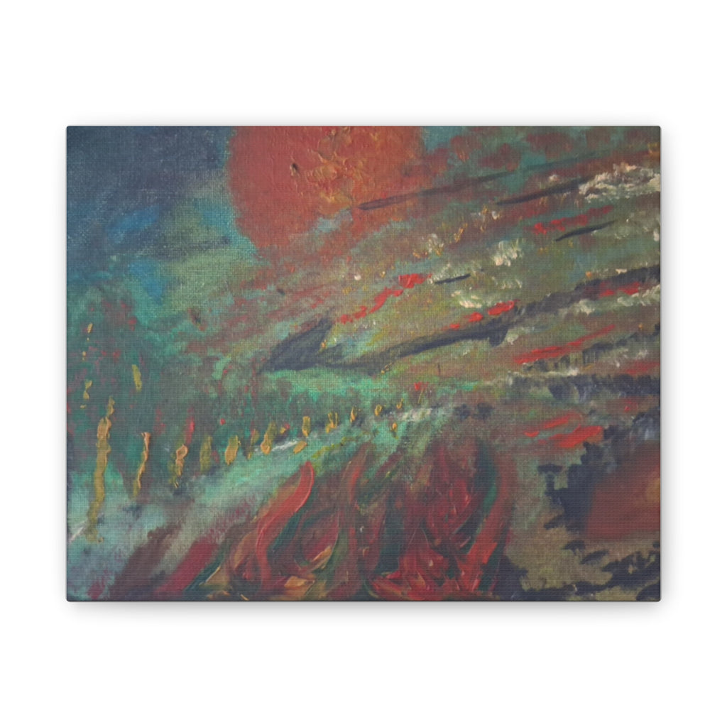 Abstract Sunrise Landscape Canvas Print — Stretched 0.75"