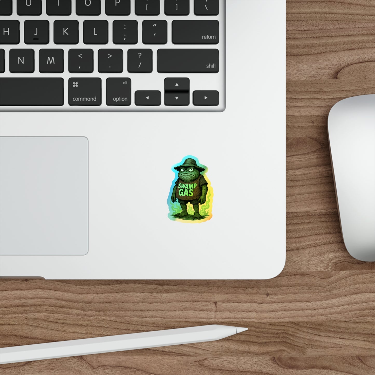 Holographic Swamp Gas Stickers - Fun Skateboard Decals, Colorful Art Stickers, Unique Party Favors, Cute Holographic Stickers