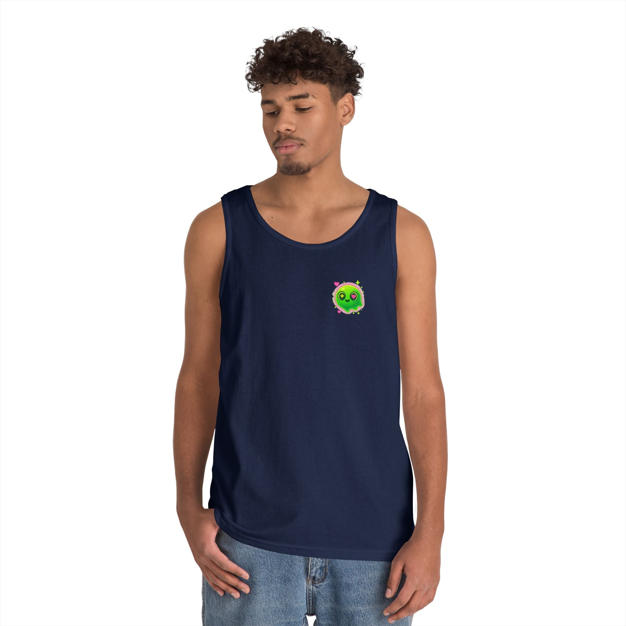 Cute Cartoon Glow-in-the-Dark Tank Top, Summer Outfit, LGBTQ+ Pride Wear, Festival Attire, Funny Gift for Teens, Casual Wear