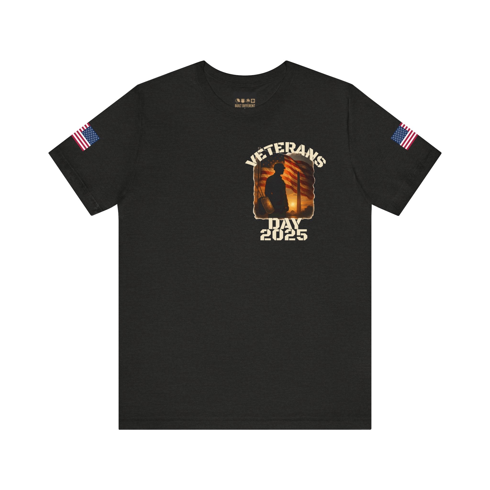 Veterans Day 2025 Tee — American Flag Soldier Tribute T-Shirt