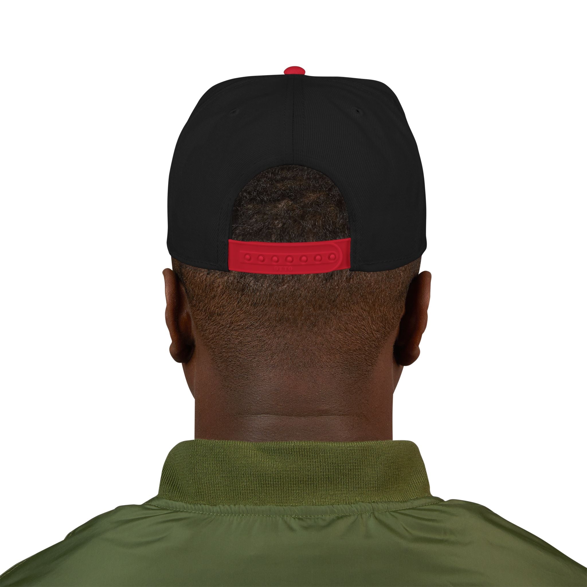 Alabama Gaming Snapback Hat – Flat Brim Embroidered Gamer Cap (Black/Red) | T_TopDonWon4
