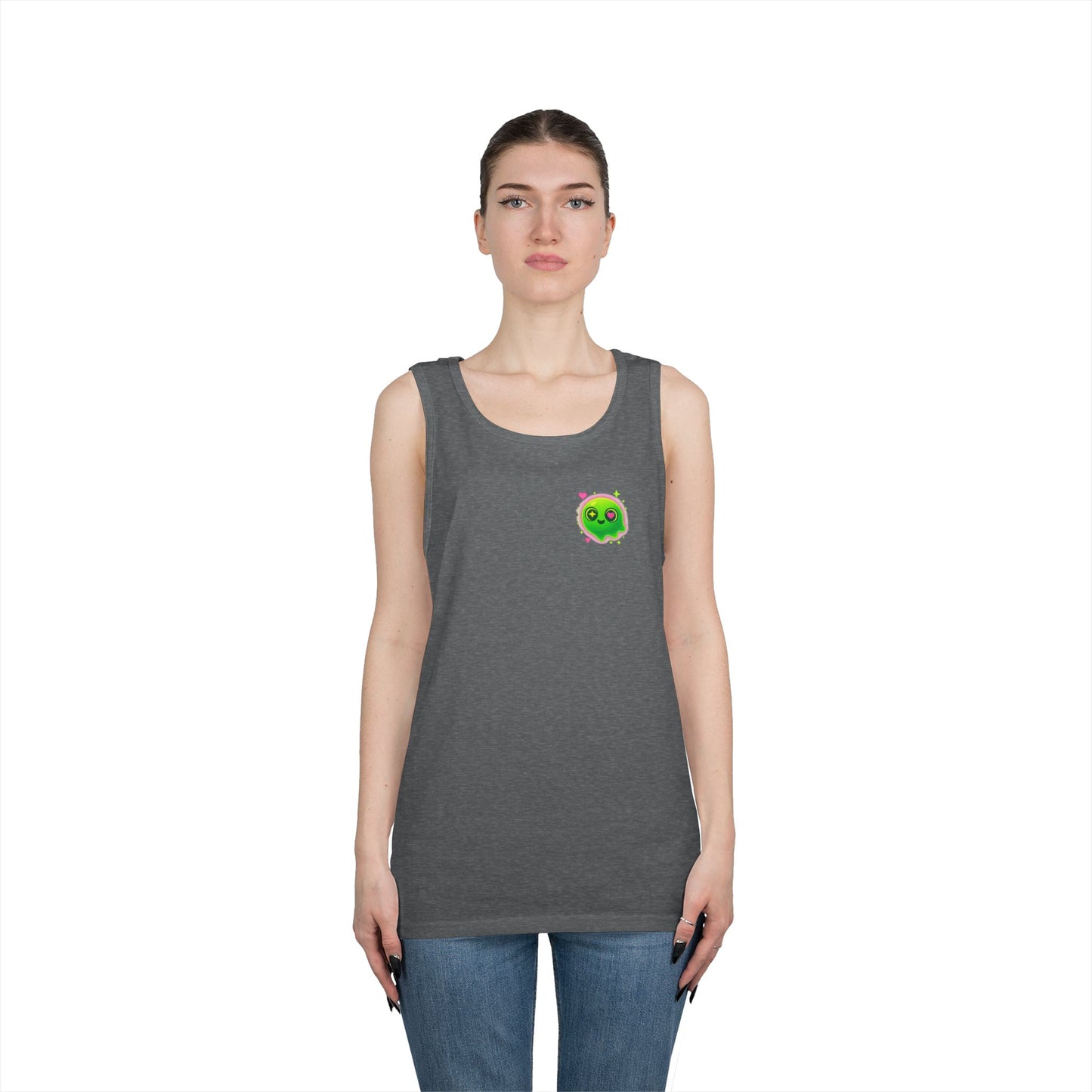 Cute Cartoon Glow-in-the-Dark Tank Top, Summer Outfit, LGBTQ+ Pride Wear, Festival Attire, Funny Gift for Teens, Casual Wear
