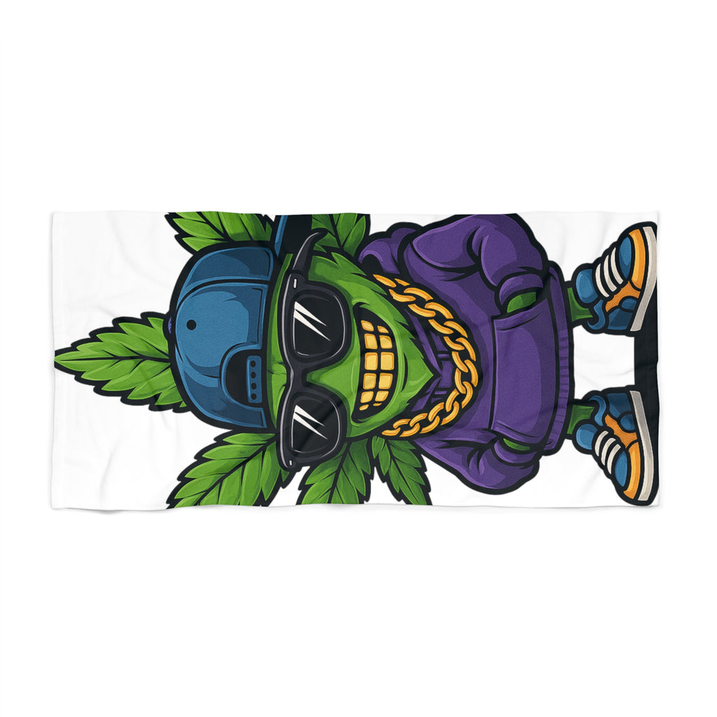 Chill Vibes Beach Towel with Funky Skull Design, Summer Essential, Gift for Beach Lovers, Poolside Fun, Cool Outdoor Accessory