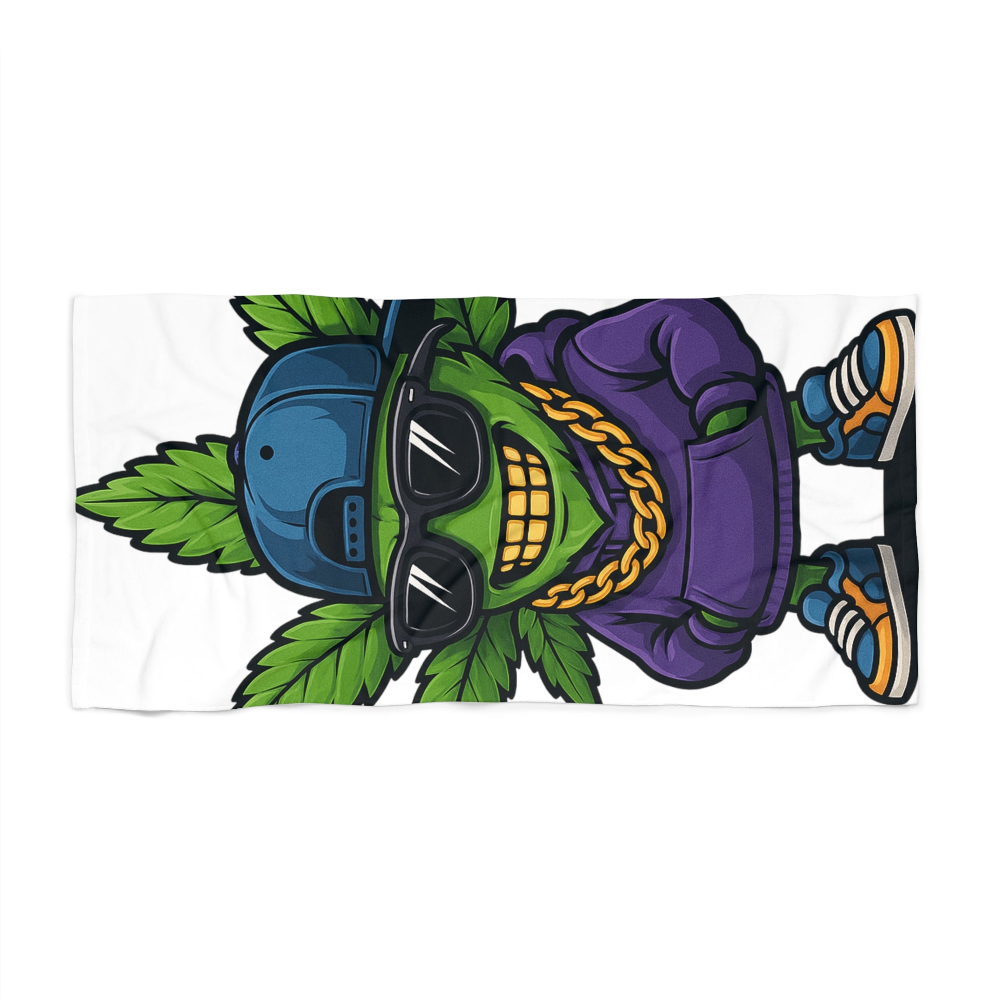 Chill Vibes Beach Towel with Funky Skull Design, Summer Essential, Gift for Beach Lovers, Poolside Fun, Cool Outdoor Accessory