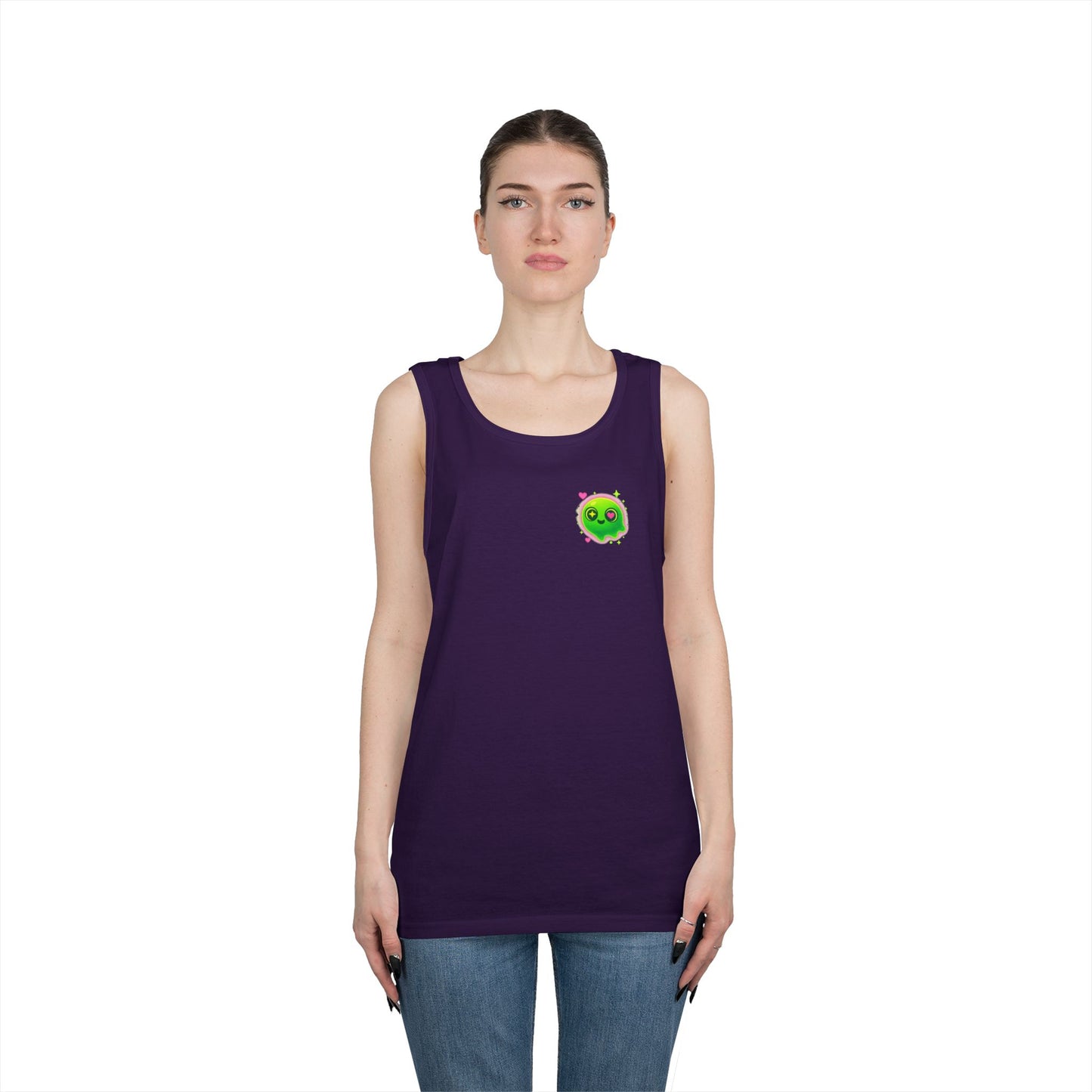 Cute Cartoon Glow-in-the-Dark Tank Top, Summer Outfit, LGBTQ+ Pride Wear, Festival Attire, Funny Gift for Teens, Casual Wear