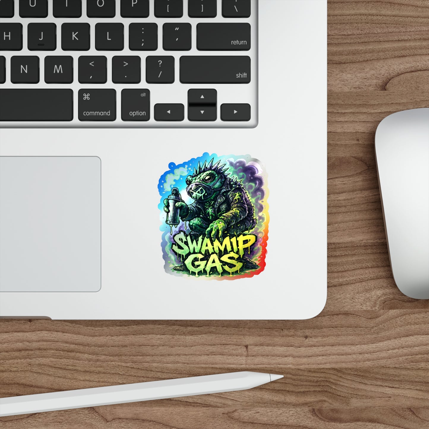 Swamp Gas Holographic Die-Cut Stickers, Unique Vinyl Stickers, Skateboard Accessories, Cool Gift for Teens, Halloween Decor, [...]