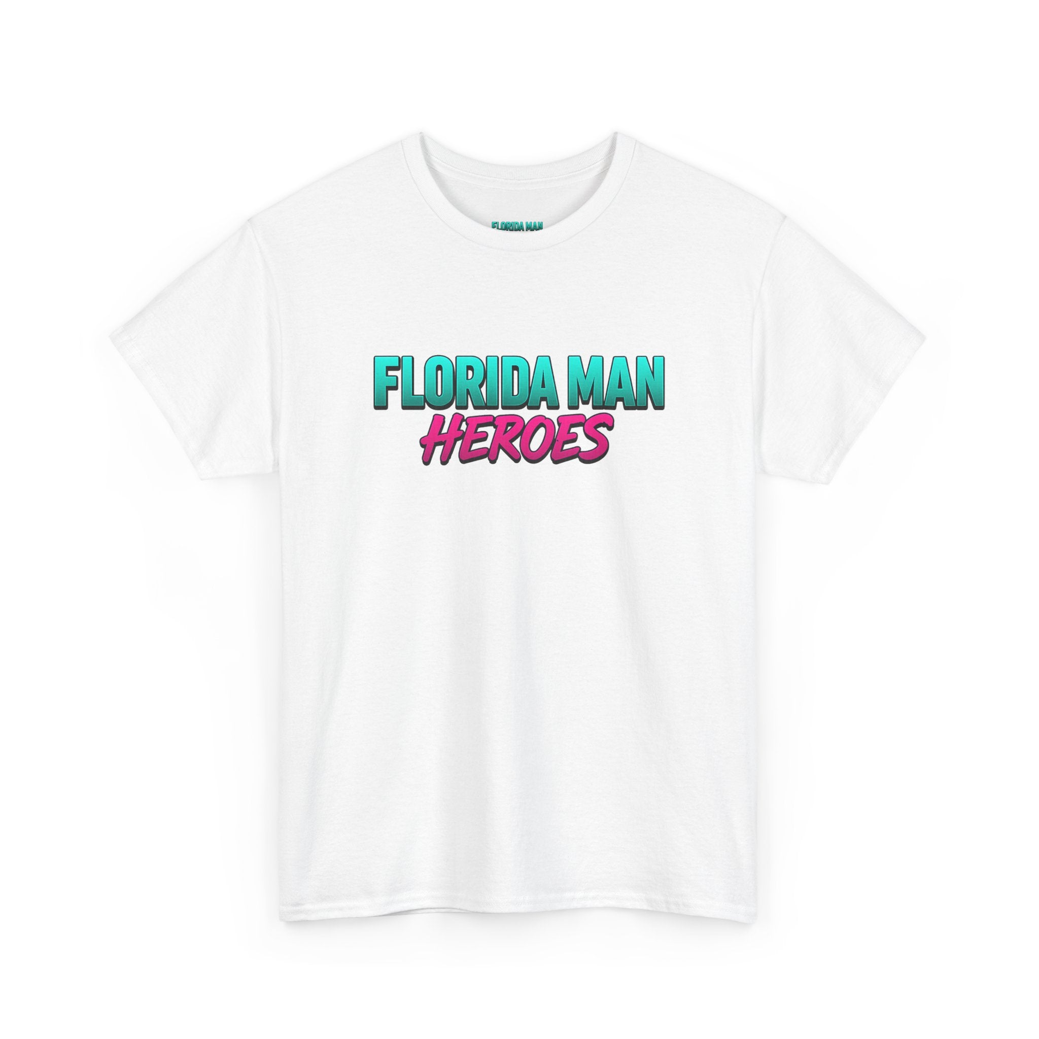 Florida Man Heroes Unisex Heavy Cotton Tee, Motivational Graphic Shirt, Humor Tee, Casual Summer Wear, Gift for Friends, Summer Vibes