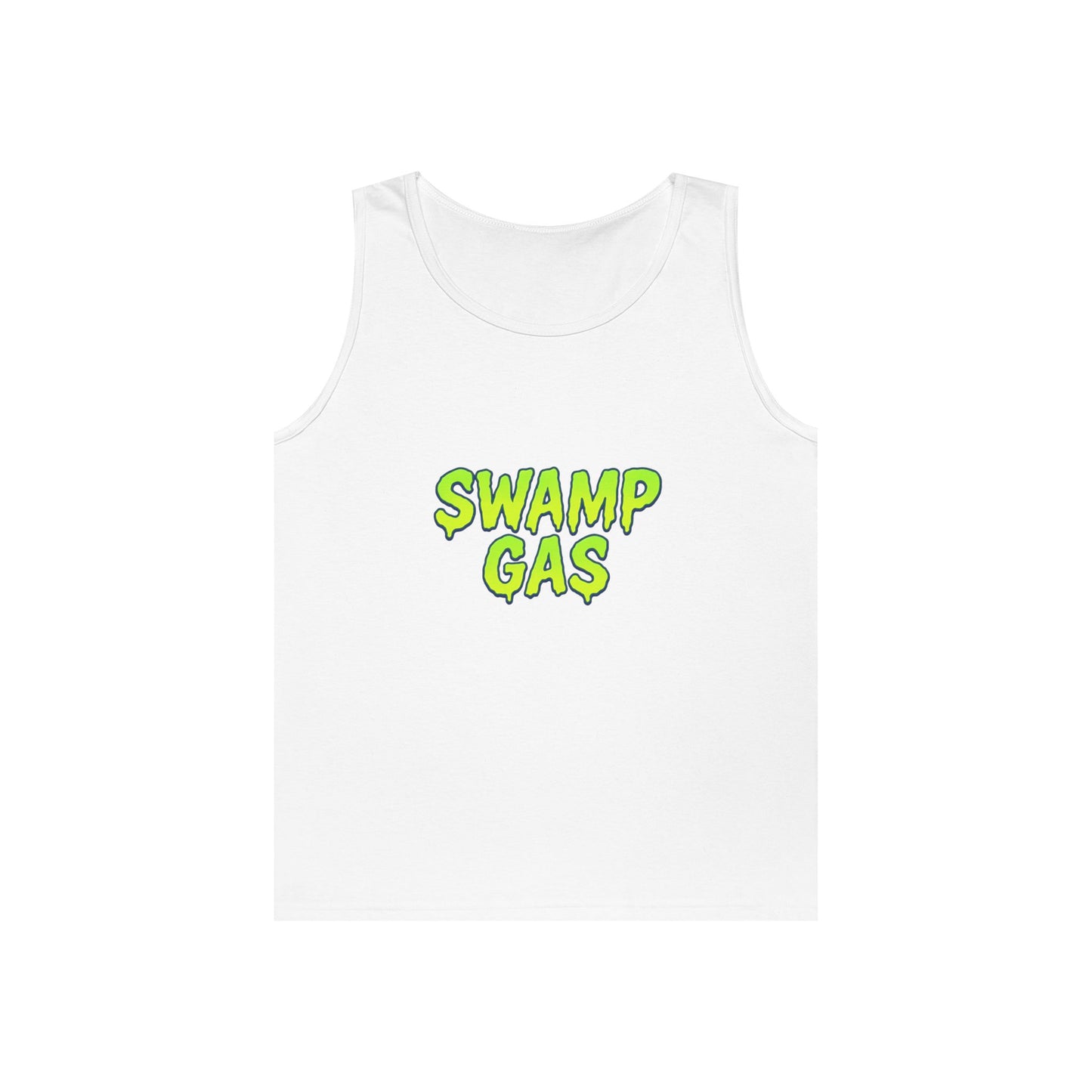 Swamp Gas Unisex Heavy Cotton Tank Top - Fun Summer Wear, Graphic Tee for Parties, Gifts, Halloween, Outdoor Events, Festival Apparel