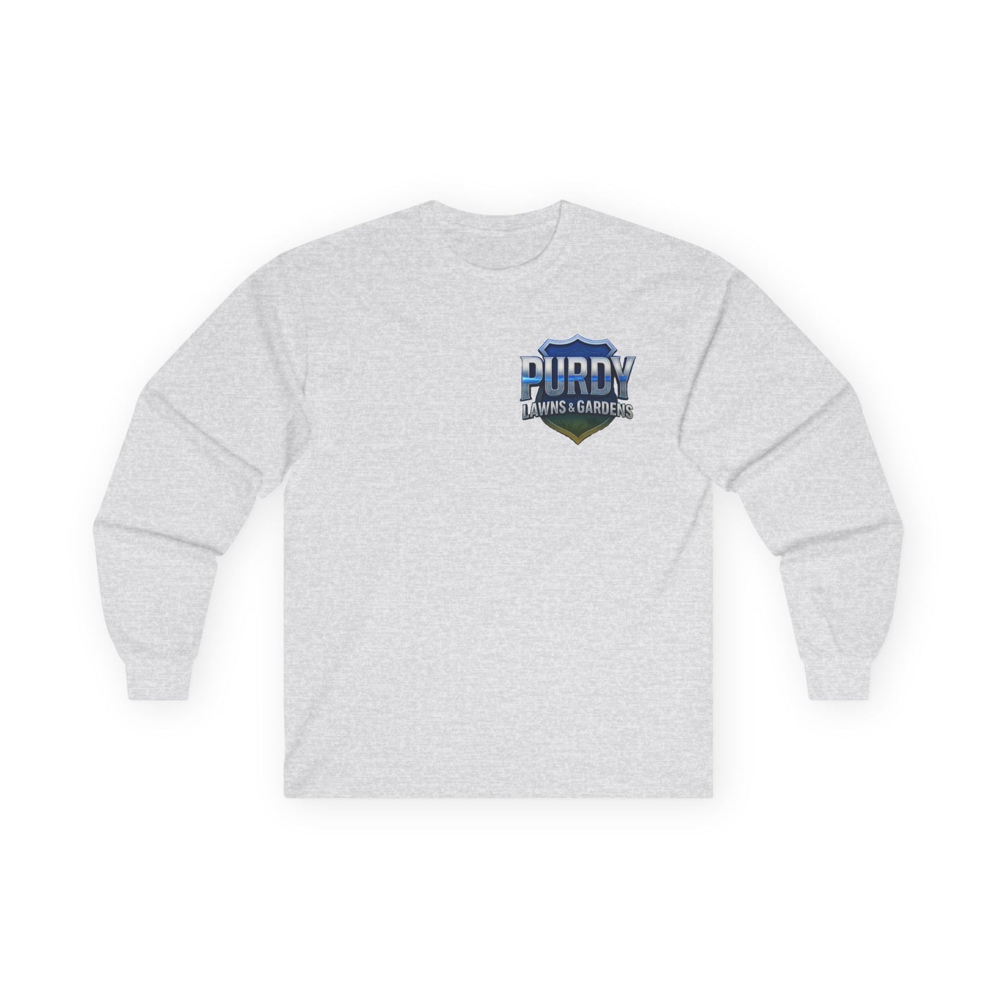 Purdy Lawns & Gardens Long Sleeve Tee, Gardening Shirt, Lawn Care Apparel, Casual Workwear, Unisex Garden Tee, Personalized Gift