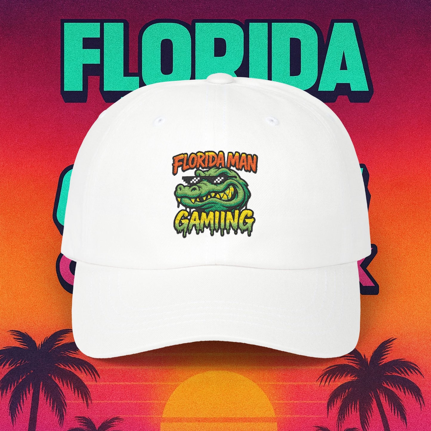 Florida Man Gaming Classic Dad Cap, Funny Gift for Gamers, Casual Sun Hat, Summer Accessory, Unique Dad Hat