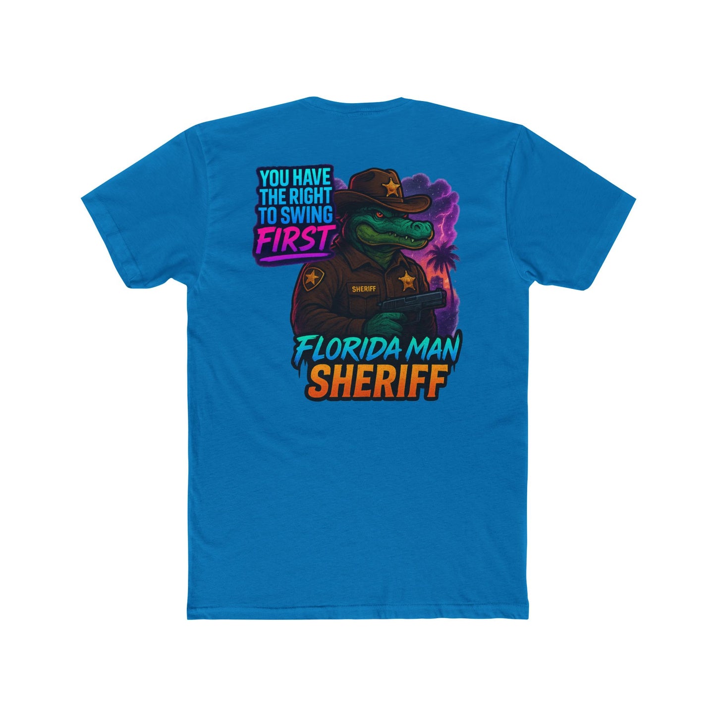 Florida Man Sheriff T-Shirt, Fun Graphic Tee, Quirky Humor Shirt, Gift for Law Enforcement Lovers, Casual Wear, Birthday Present