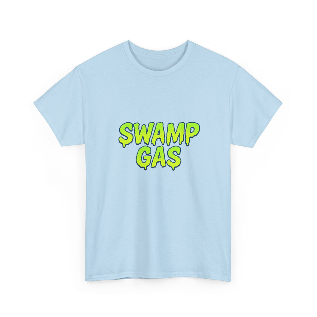 Swamp Gas Unisex Heavy Cotton Tee - Fun Graphic T-Shirt for Festivals, Parties, Gifts, Casual Wear, Retro Style