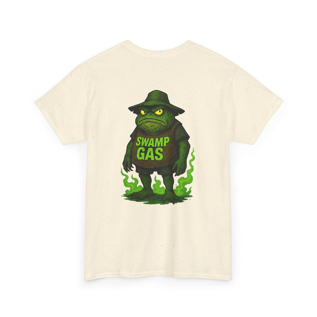 Swamp Gas Unisex Heavy Cotton Tee - Fun Graphic T-Shirt for Festivals, Parties, Gifts, Casual Wear, Retro Style