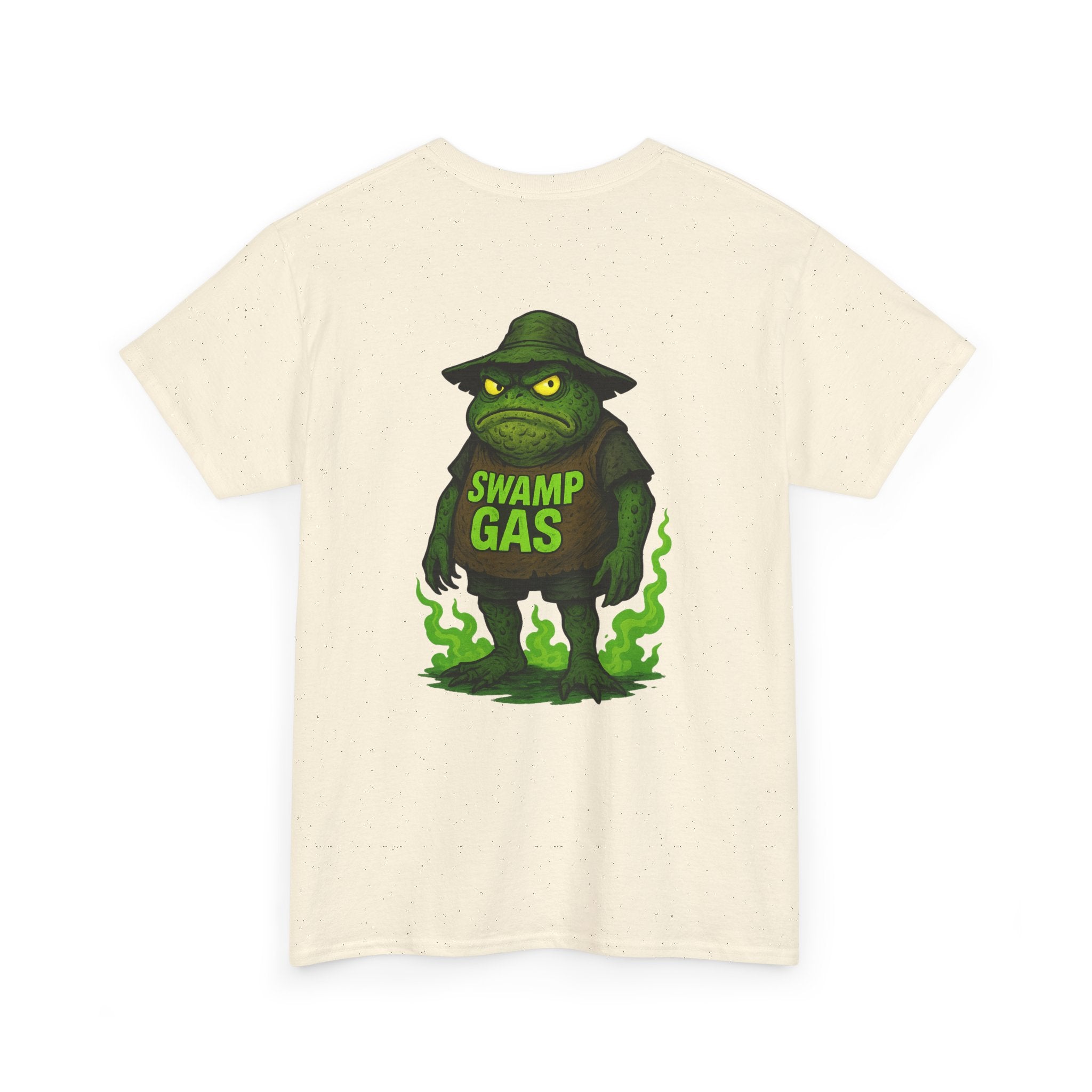 Swamp Gas Unisex Heavy Cotton Tee - Fun Graphic T-Shirt for Festivals, Parties, Gifts, Casual Wear, Retro Style