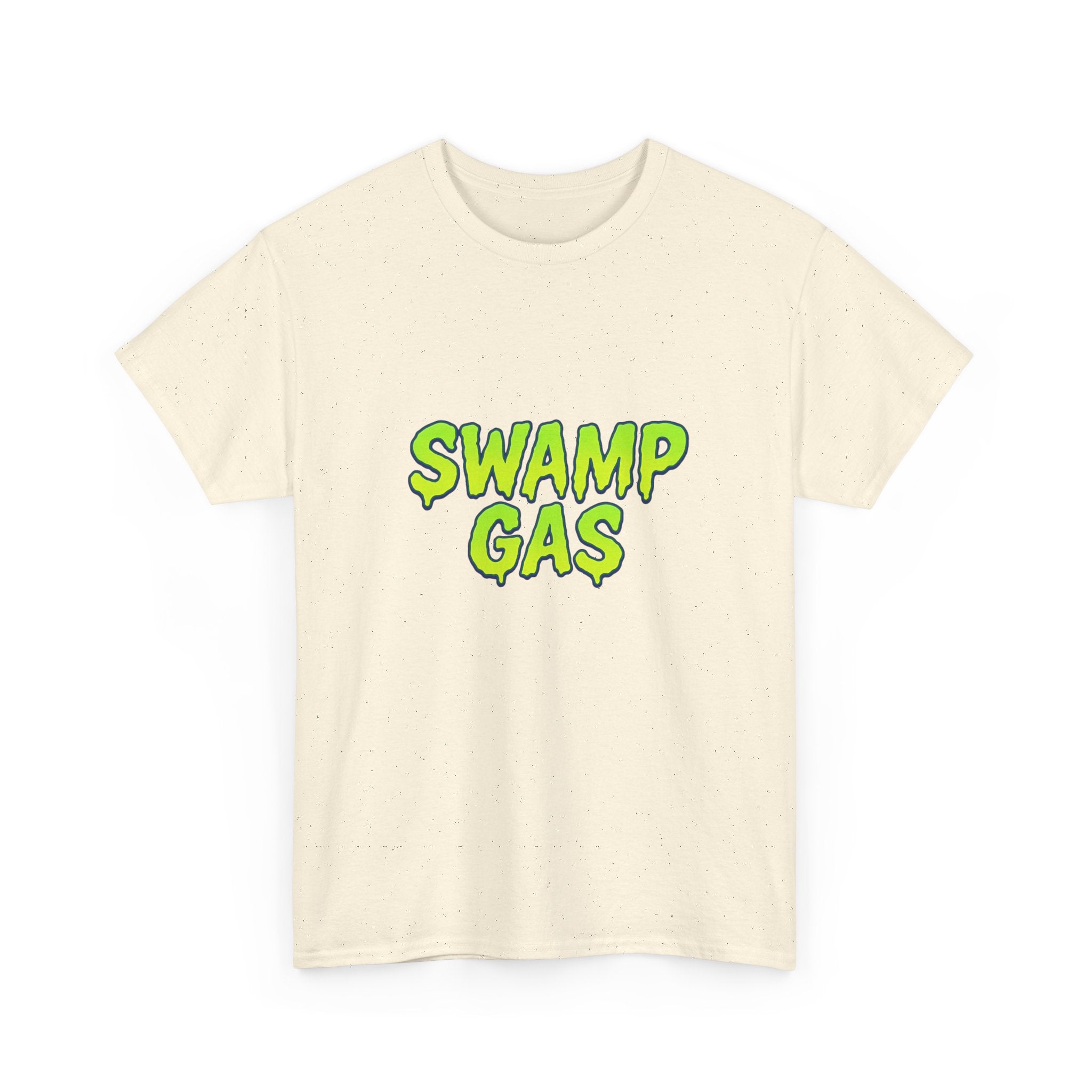 Neon Green Blob Unisex Tee - Cute Cartoonish Design with Hearts and Stars