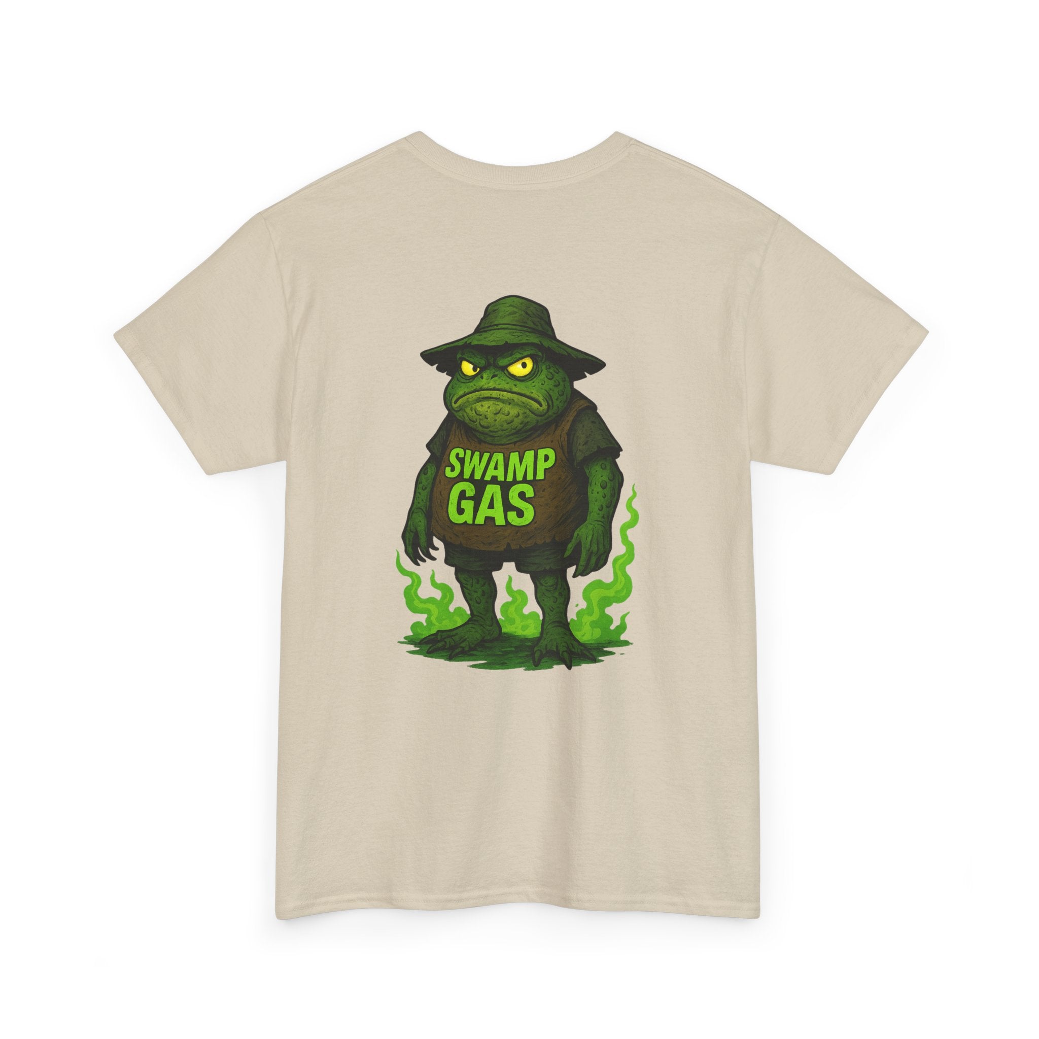 Swamp Gas Unisex Heavy Cotton Tee - Fun Graphic T-Shirt for Festivals, Parties, Gifts, Casual Wear, Retro Style