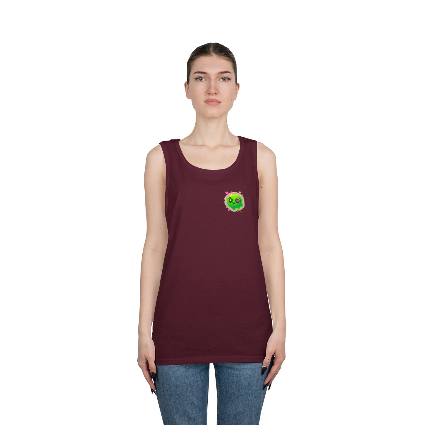 Cute Cartoon Glow-in-the-Dark Tank Top, Summer Outfit, LGBTQ+ Pride Wear, Festival Attire, Funny Gift for Teens, Casual Wear