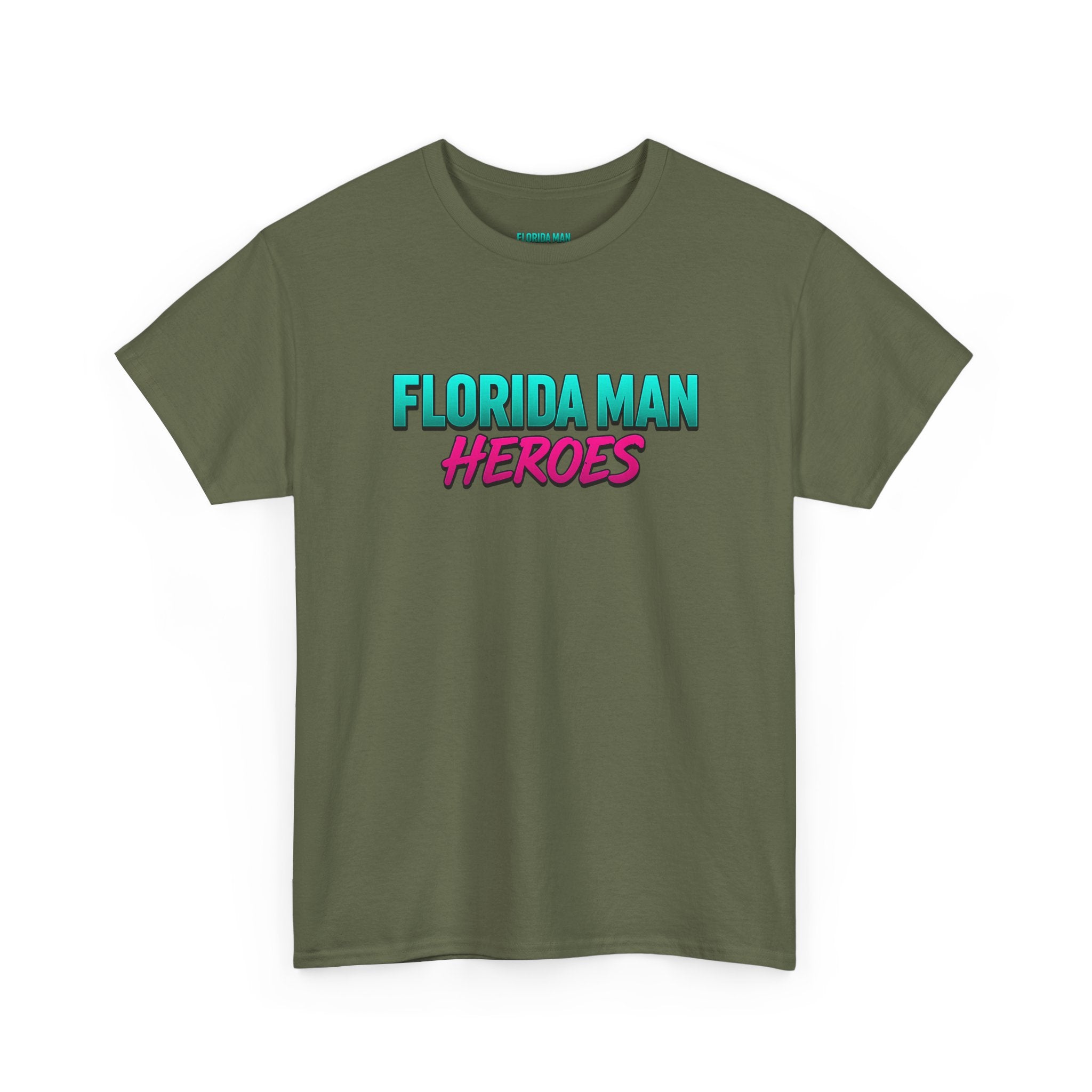 Florida Man Heroes Unisex Heavy Cotton Tee, Motivational Graphic Shirt, Humor Tee, Casual Summer Wear, Gift for Friends, Summer Vibes