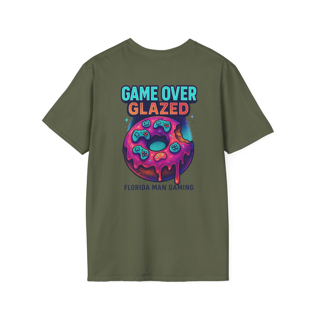 Retro Gamer Donut T-Shirt - Fun Gaming Tee, Unisex Softstyle, Perfect for Gamers, Gaming Events, Birthday Gifts, Casual Wear