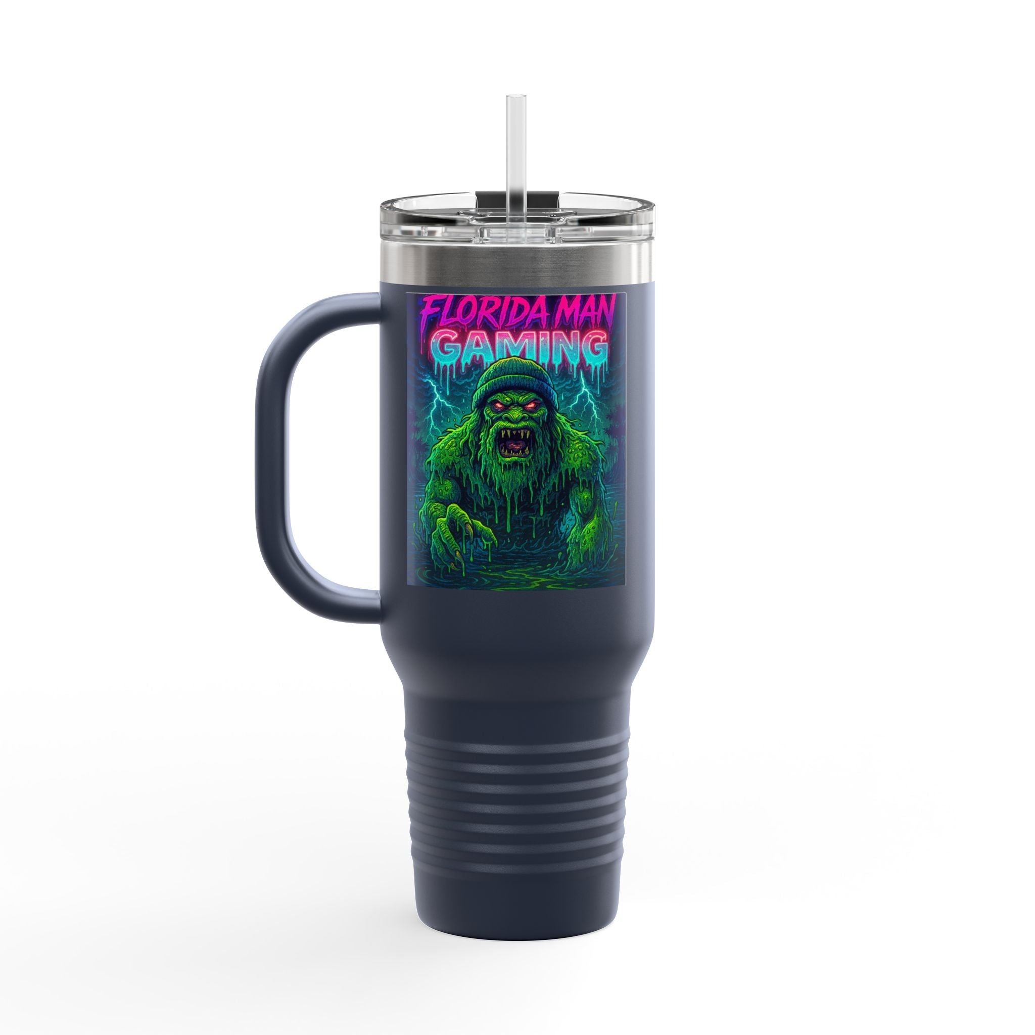 Florida Man Gaming Insulated Travel Mug | 40oz | Fun Gift for Gamers, Travel, Parties, Unique Drinkware