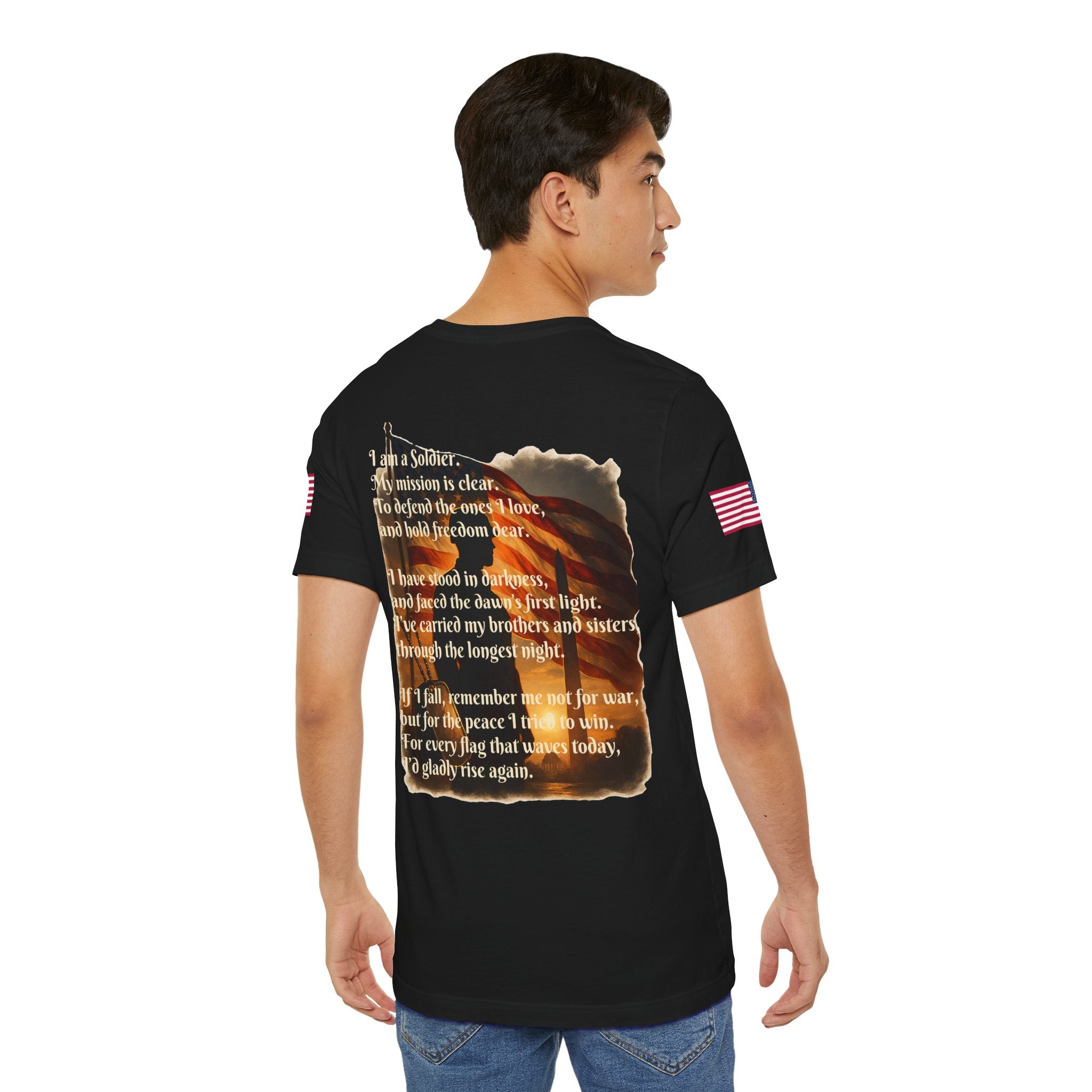 Veterans Day 2025 Tee — American Flag Soldier Tribute T-Shirt
