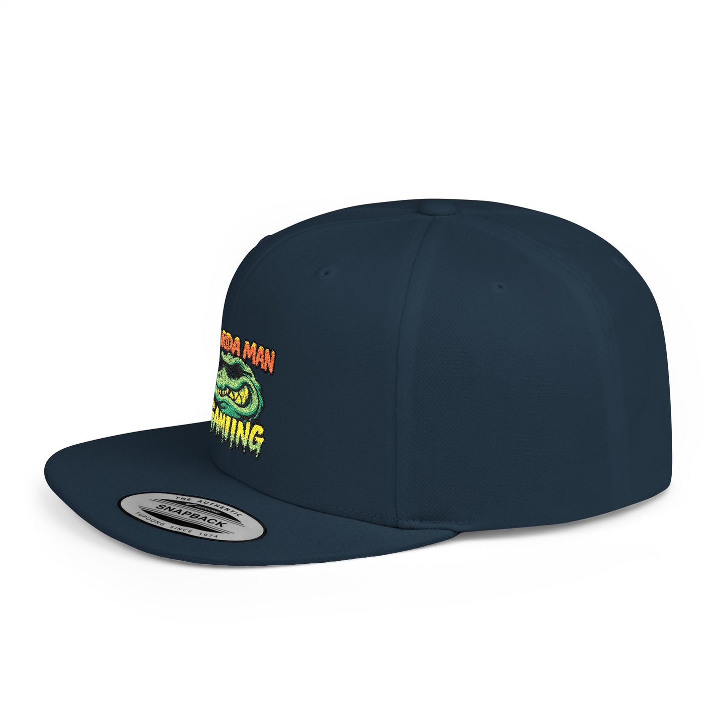 Florida Man Gaming Snapback Hat, Trendy Flat Bill Cap, Fun Gaming Accessory, Perfect for Gifts, Casual Style, Summer Vibes