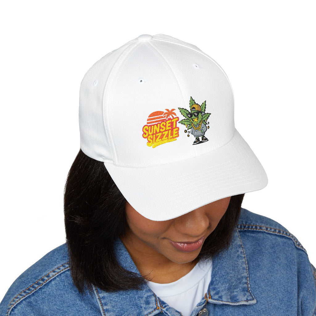 Cap - Sunset Sizzle Embroidery Design - Vaporwave Streetwear