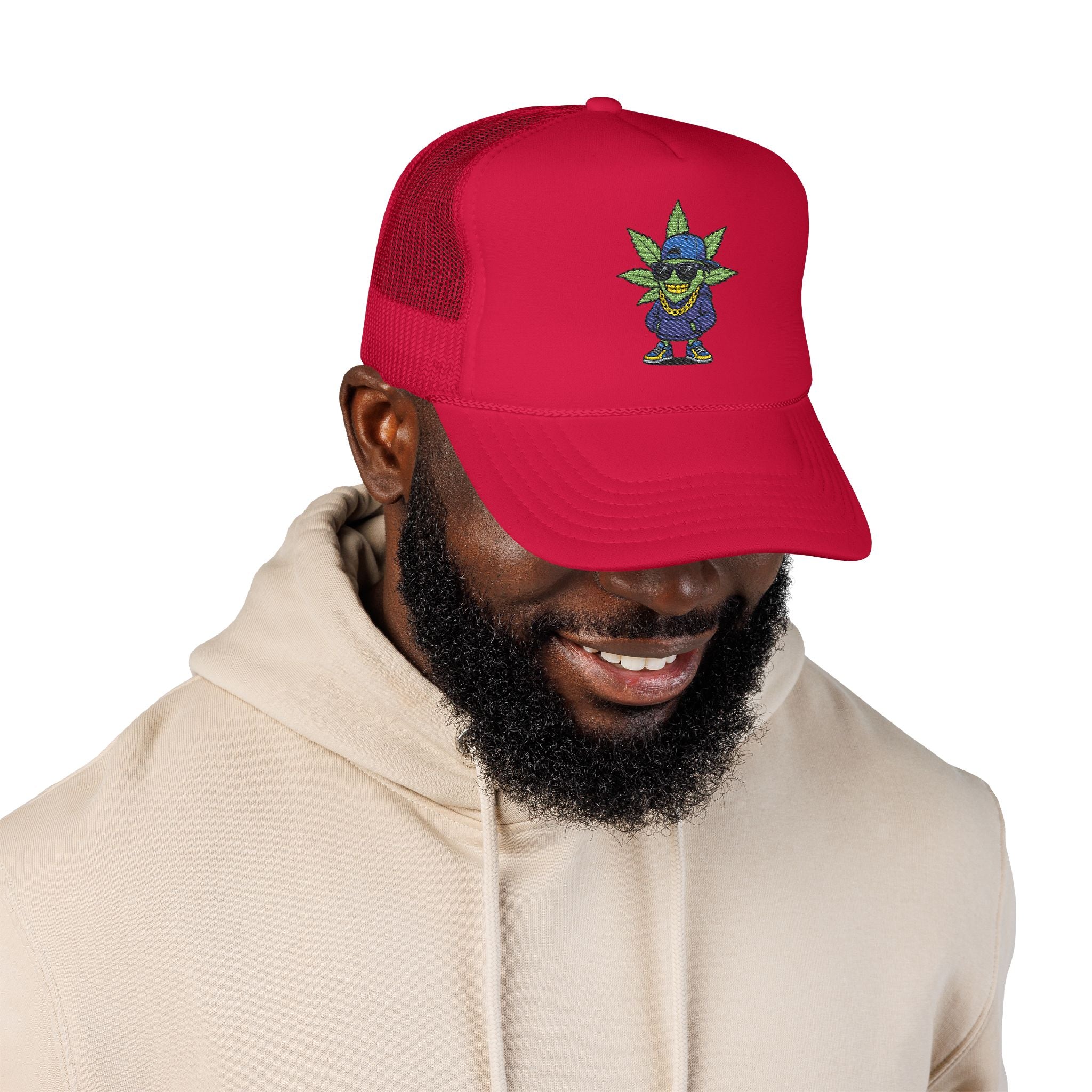 Cool Embroidered Foam Trucker Hat for Trendsetters, Everyday Style, Gift for Him, Outdoor Activities, Unique Streetwear
