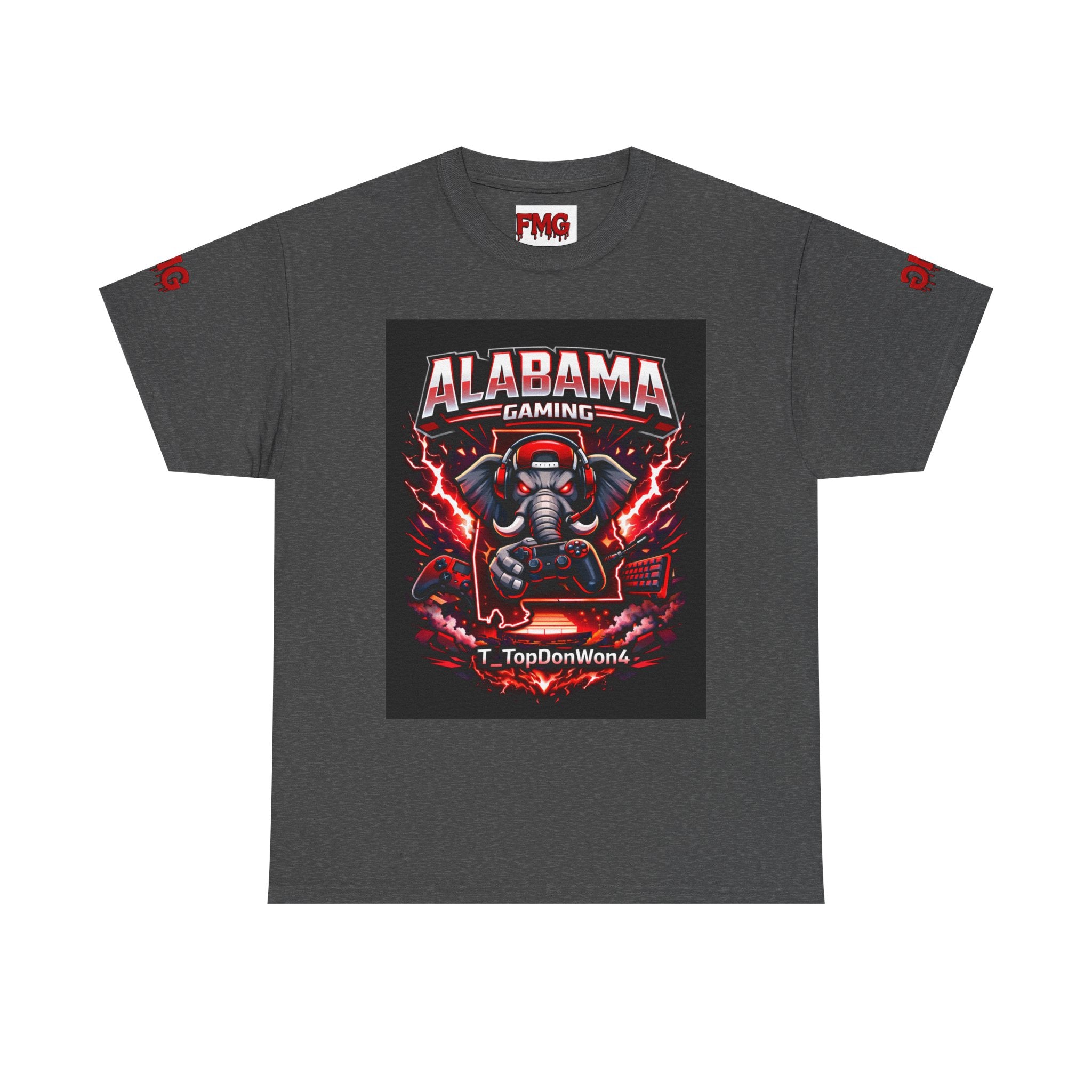 Alabama Gaming Tee — Retro Mascot Elephant Logo T-Shirt