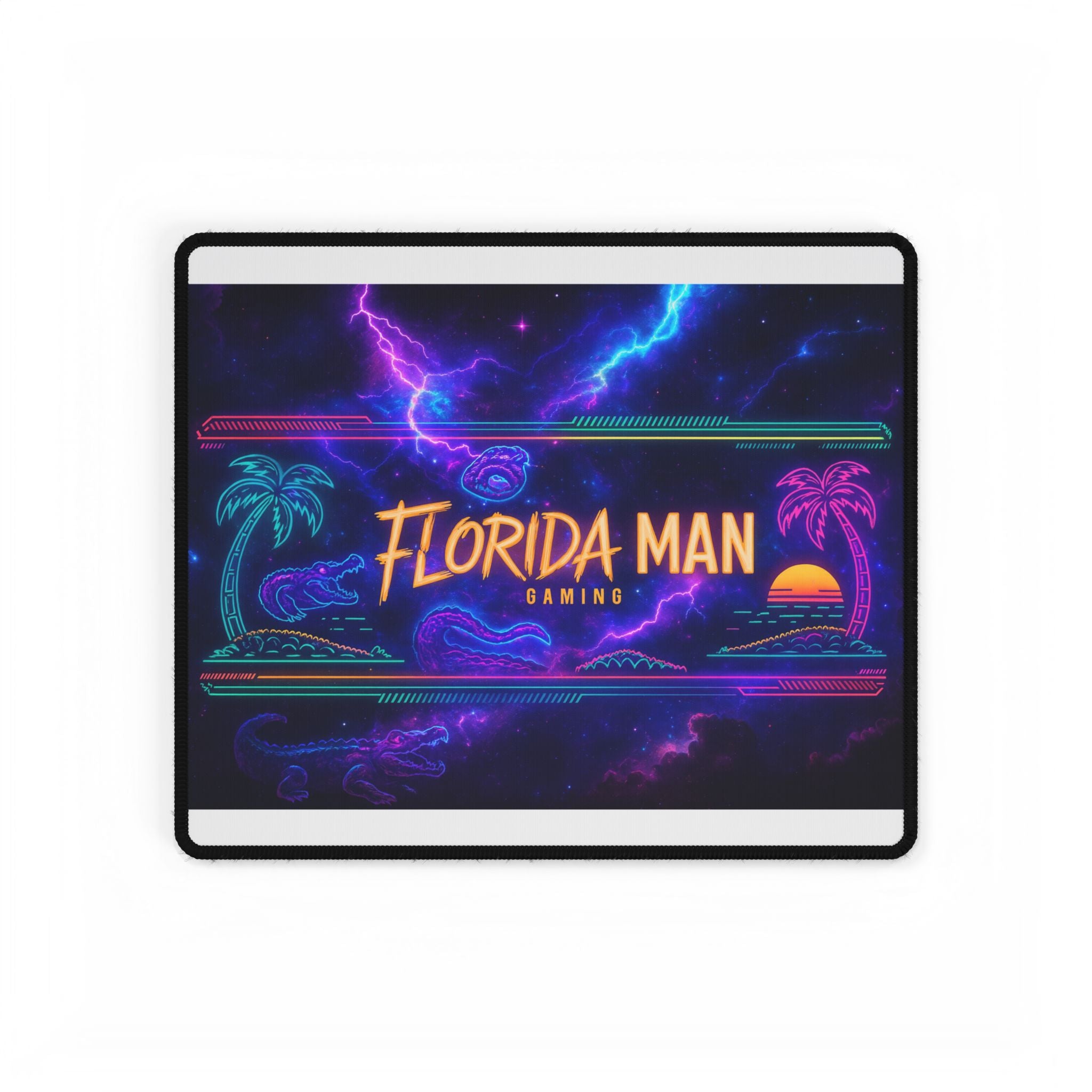 Florida Man Gaming Desk Mat, Colorful Gaming Desk Pad, Gamer Accessories, Fun Office Decor, Unique Mouse Mat