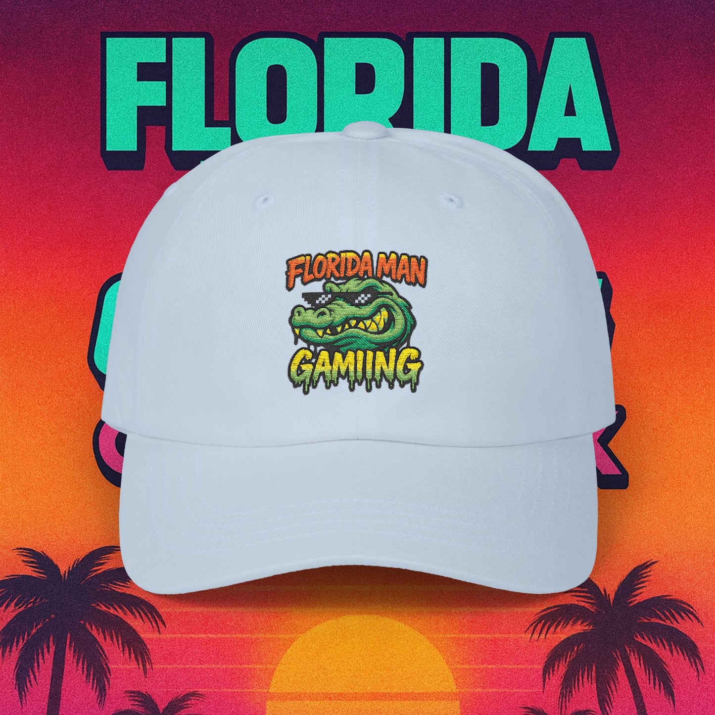 Florida Man Gaming Classic Dad Cap, Funny Gift for Gamers, Casual Sun Hat, Summer Accessory, Unique Dad Hat