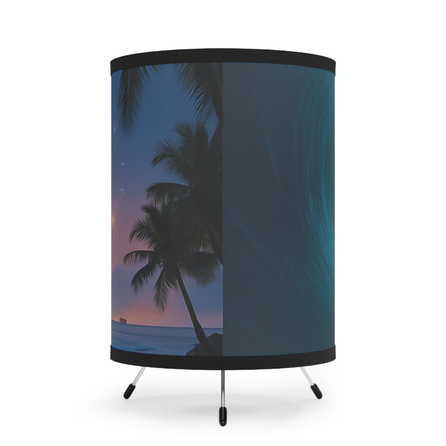 Tripod Lamp, Ocean Wave Decorative Lighting for Beachy Home Decor