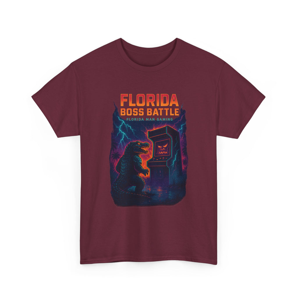 Florida Boss Battle Tee - Unisex Gaming Shirt, Retro Video Game T-Shirt, Gift for Gamers, Cool Casual Wear, Unique Graphic Tee