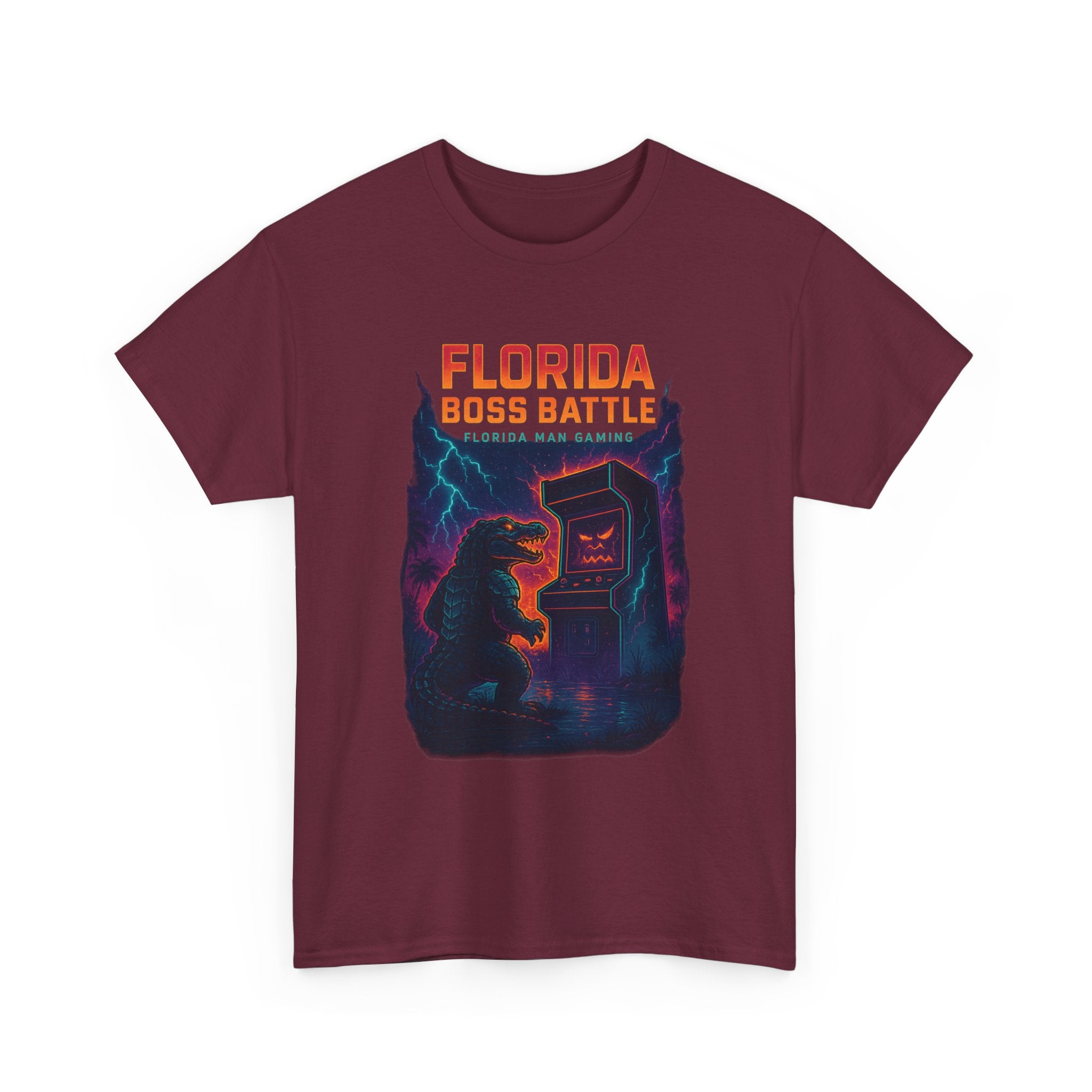 Florida Boss Battle Tee - Unisex Gaming Shirt, Retro Video Game T-Shirt, Gift for Gamers, Cool Casual Wear, Unique Graphic Tee