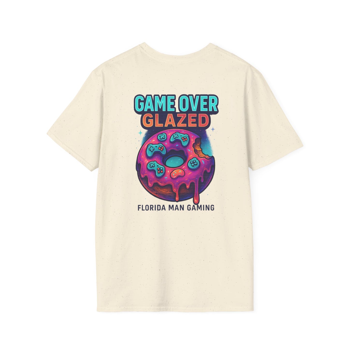 Retro Gamer Donut T-Shirt - Fun Gaming Tee, Unisex Softstyle, Perfect for Gamers, Gaming Events, Birthday Gifts, Casual Wear