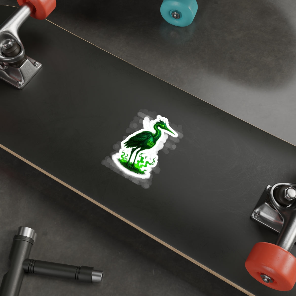 Vibrant Heron Die-Cut Stickers | Unique Sticker Art, Laptop Decor, Gift for Nature Lovers, Green Heron Theme, Eco-Friendly Art