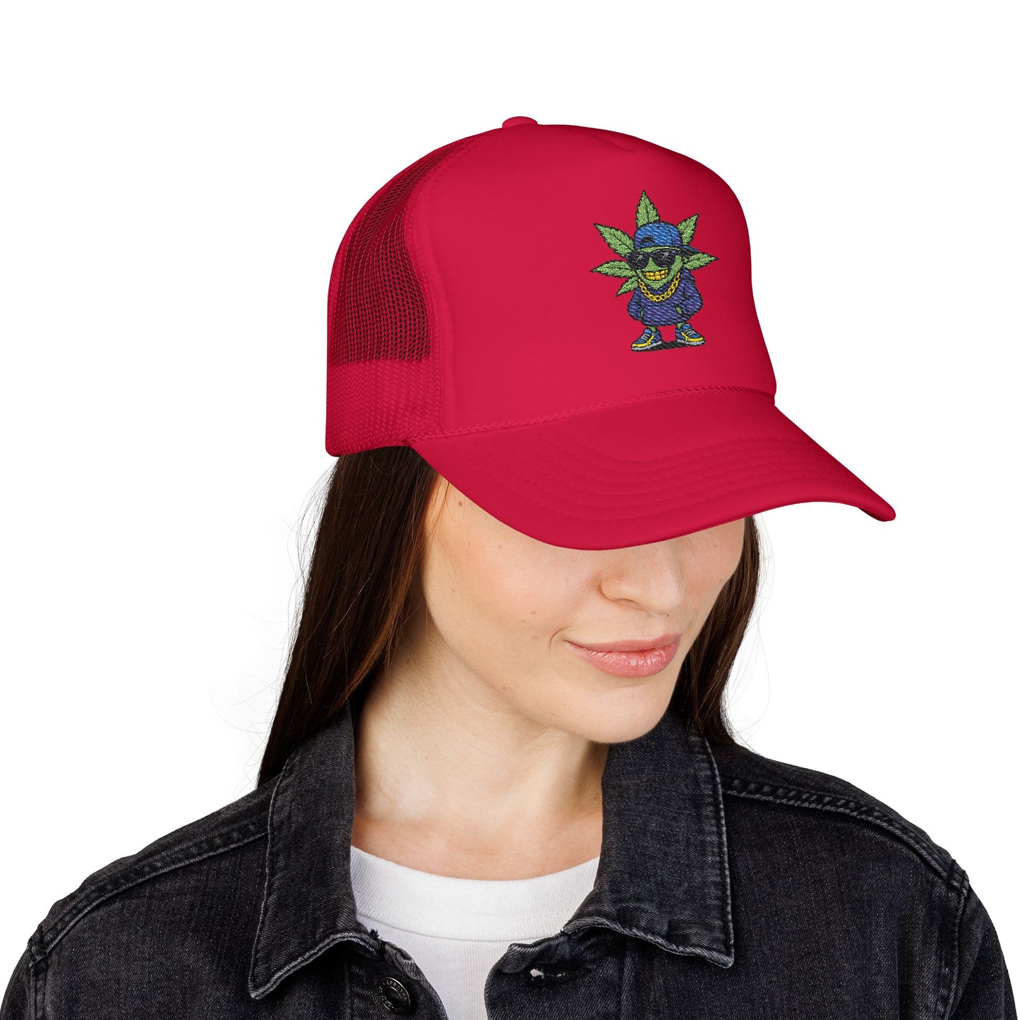 Cool Embroidered Foam Trucker Hat for Trendsetters, Everyday Style, Gift for Him, Outdoor Activities, Unique Streetwear