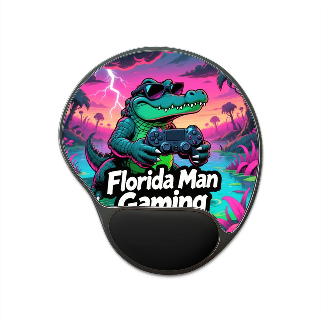 Florida Man Gaming Mouse Pad with Wrist Rest, Gamer Gift, Desk Accessories, Florida Theme Decor, Office Essentials