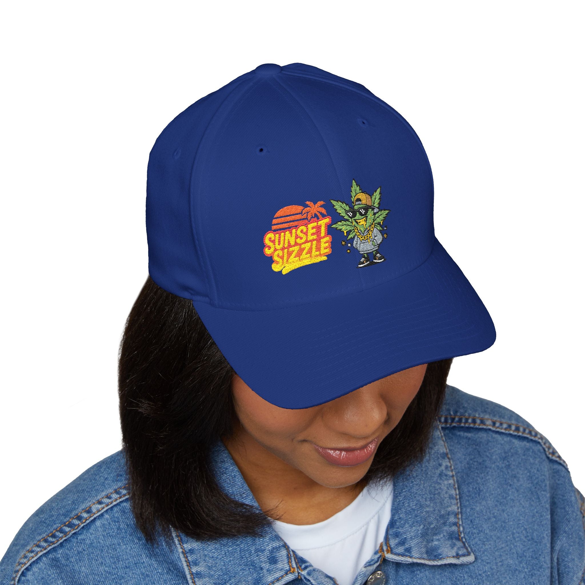 Cap - Sunset Sizzle Embroidery Design - Vaporwave Streetwear