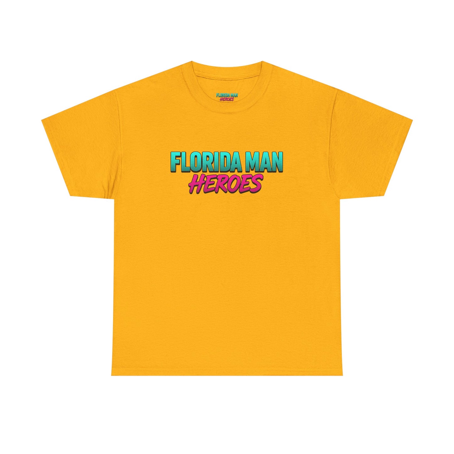 Florida Man Heroes Unisex Heavy Cotton Tee, Motivational Graphic Shirt, Humor Tee, Casual Summer Wear, Gift for Friends, Summer Vibes