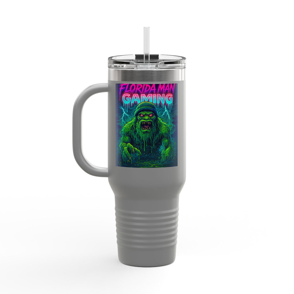 Florida Man Gaming Insulated Travel Mug | 40oz | Fun Gift for Gamers, Travel, Parties, Unique Drinkware