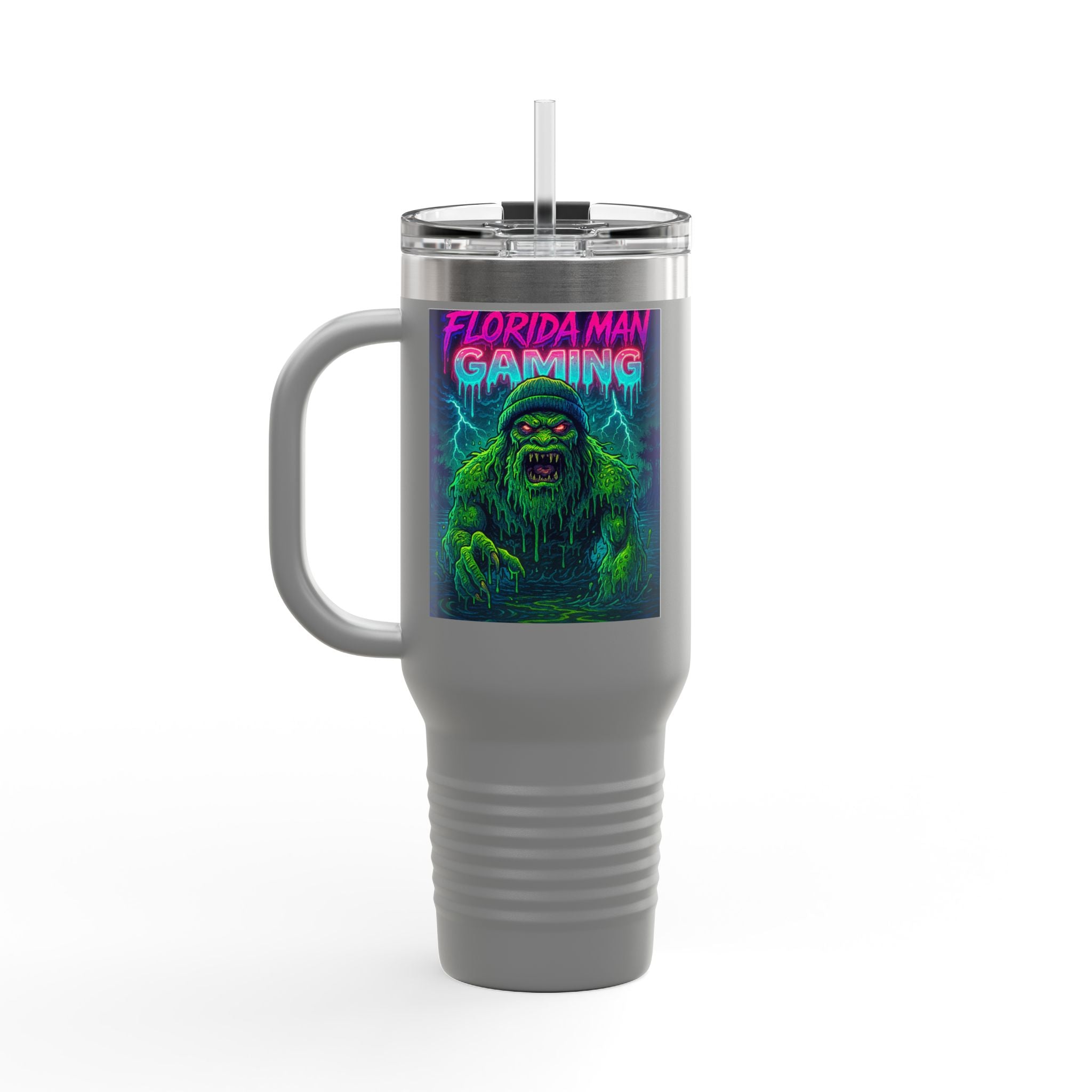 Florida Man Gaming Insulated Travel Mug | 40oz | Fun Gift for Gamers, Travel, Parties, Unique Drinkware