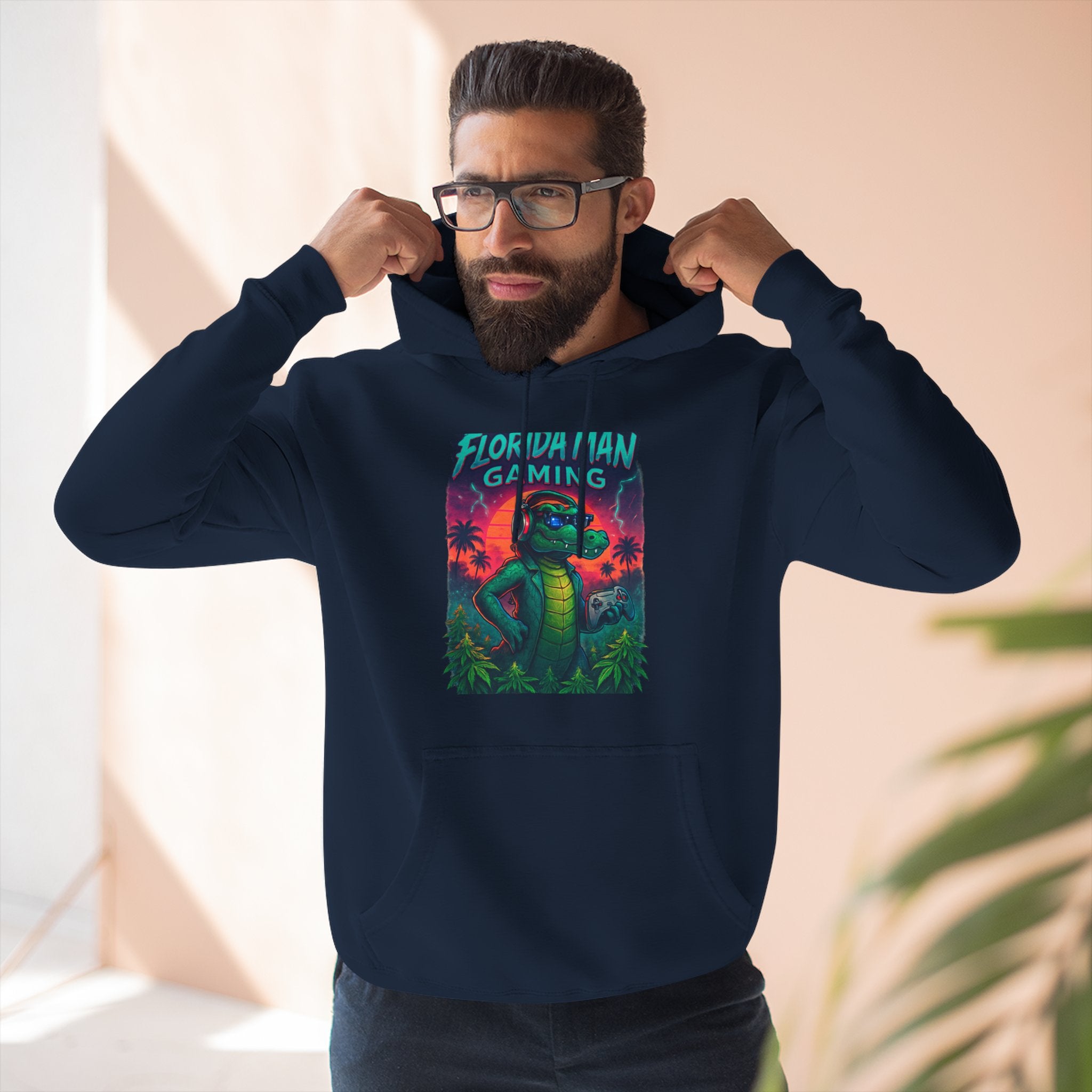Gamer Fleece Hoodie - Cozy Dragon Design, Perfect for Gaming Sessions, Gifts for Gamers, Casual Wear, Fun Streetwear