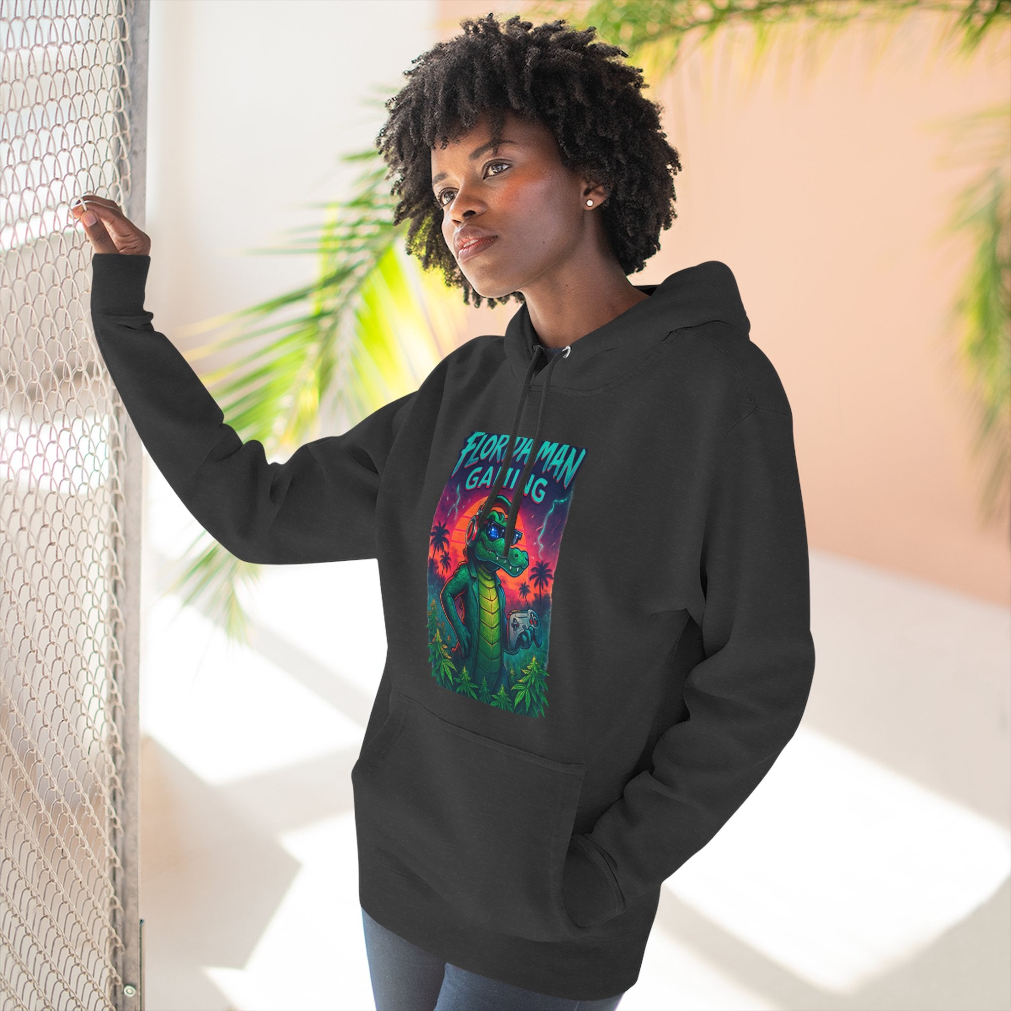 Gamer Fleece Hoodie - Cozy Dragon Design, Perfect for Gaming Sessions, Gifts for Gamers, Casual Wear, Fun Streetwear