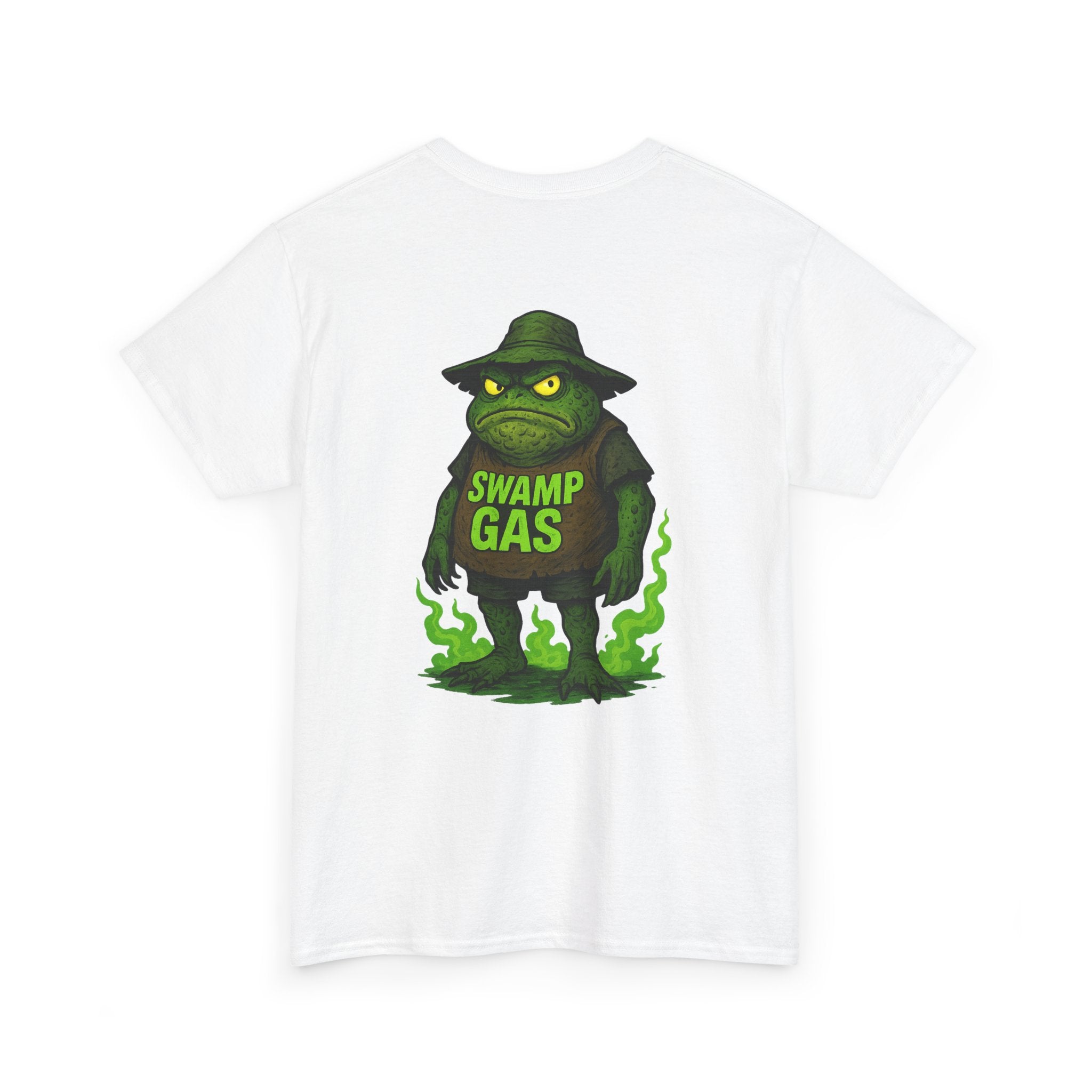 Swamp Gas Unisex Heavy Cotton Tee - Fun Graphic T-Shirt for Festivals, Parties, Gifts, Casual Wear, Retro Style