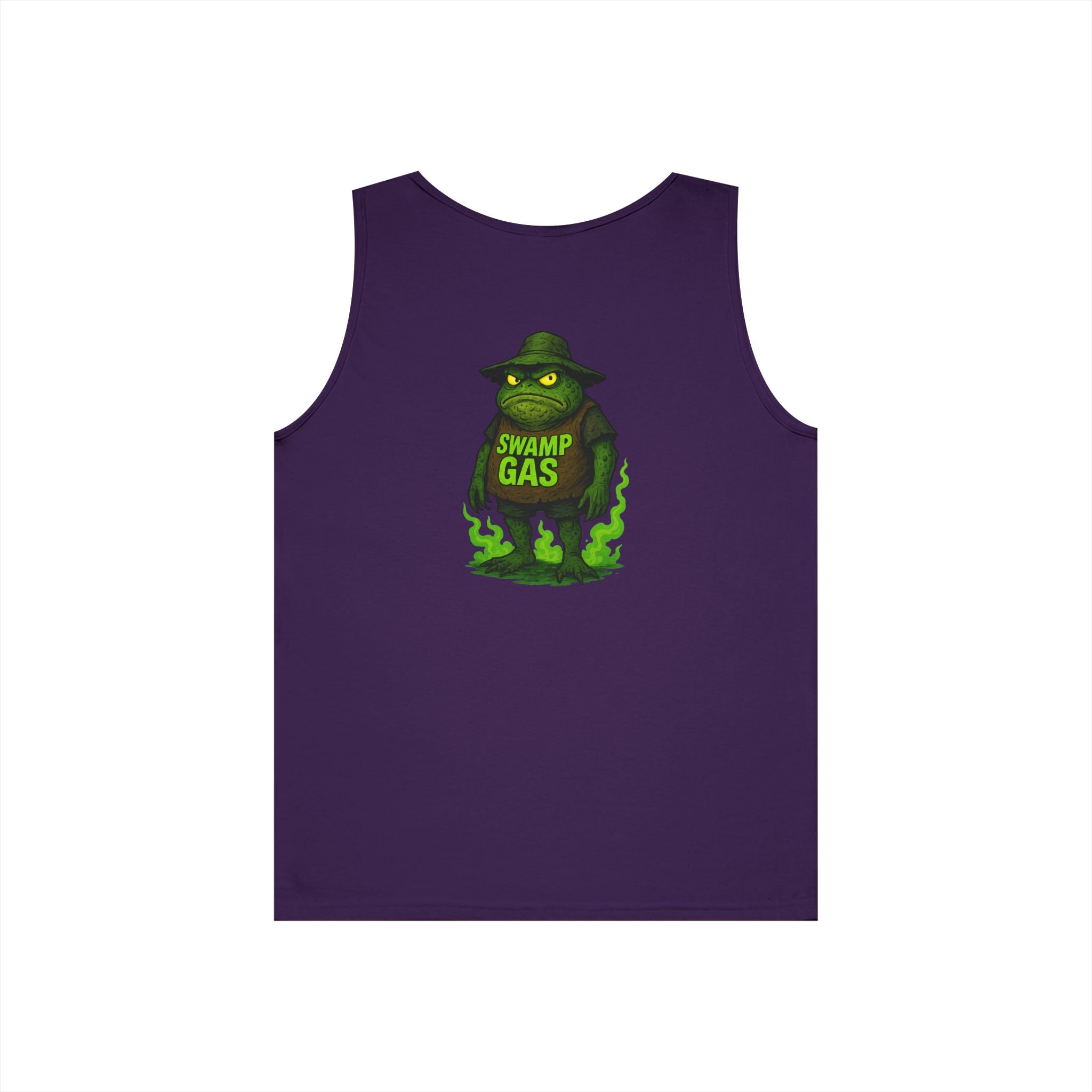 Swamp Gas Unisex Heavy Cotton Tank Top - Fun Summer Wear, Graphic Tee for Parties, Gifts, Halloween, Outdoor Events, Festival Apparel