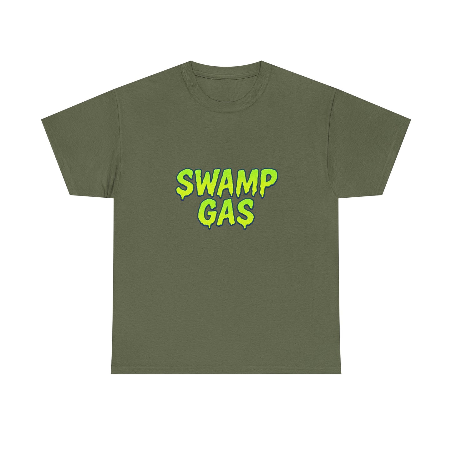 Neon Green Blob Unisex Tee - Cute Cartoonish Design with Hearts and Stars